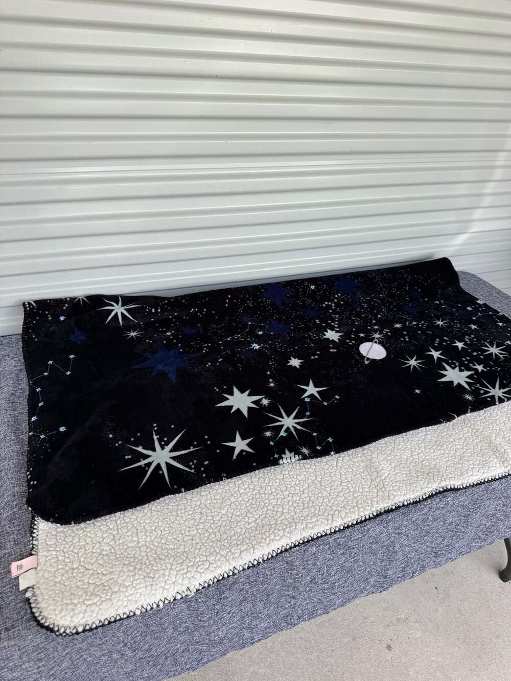 Victoria's Secret Galaxy Sherpa Throw Blanket Size